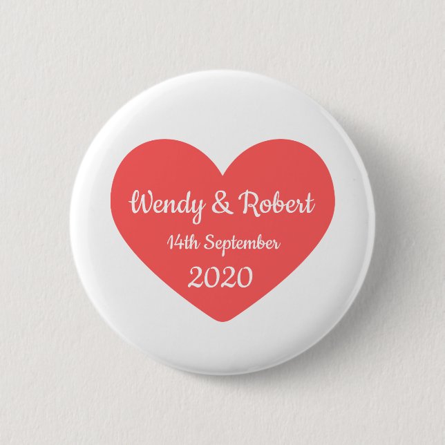 Badge Rond 5 Cm Couple marié (Devant)