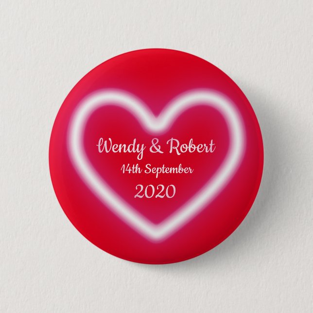 Badge Rond 5 Cm Couple marié (Devant)