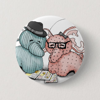 Badge Rond 5 Cm Couples de Hellephant de hippie