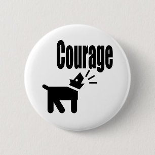 Badge Rond 5 Cm Courage
