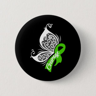 Badge Rond 5 Cm Courage Papillon Gallbladder Bile Duct Cancer Gif