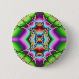Badge Rond 5 Cm Courbes brillantes