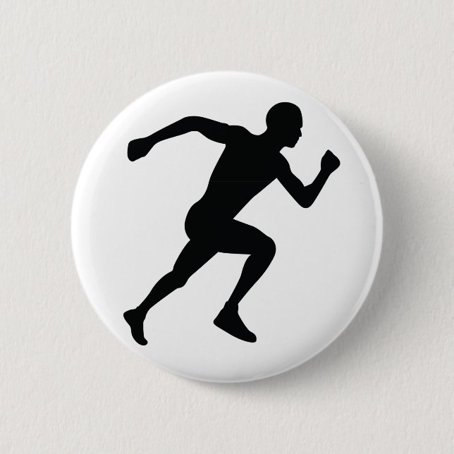 Badge Rond 5 Cm Coureur (Devant)