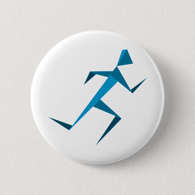 Badge Rond 5 Cm Coureur (Devant)