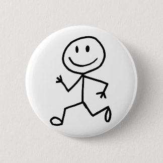 Badge Rond 5 Cm Coureur de Stickman