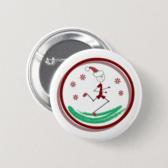 Badge Rond 5 Cm Coureur de vacances Guy © (Devant & derrière)