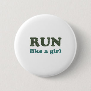 Badge Rond 5 Cm Courez comme une fille
