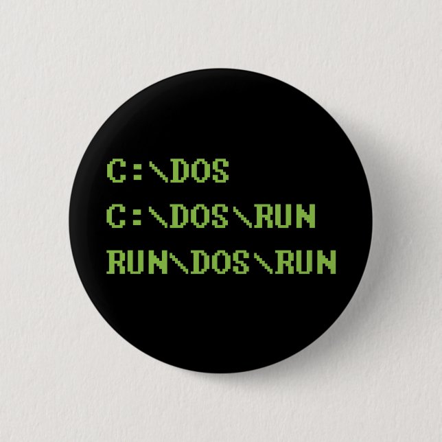 Badge Rond 5 Cm courez la course de DOS (Devant)