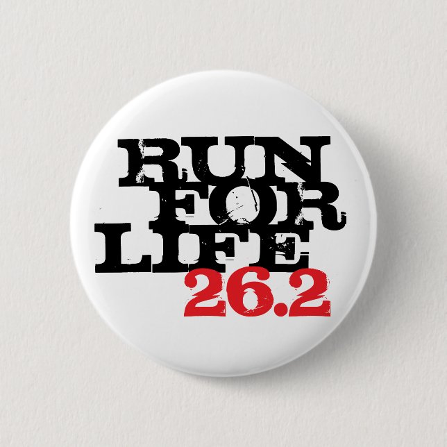 Badge Rond 5 Cm Courez pendant la vie 26,2 (Devant)