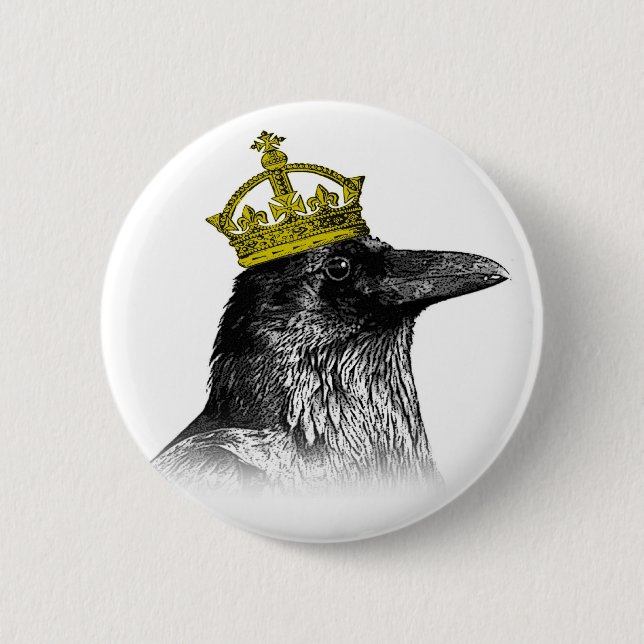 Badge Rond 5 Cm Couronne (Devant)