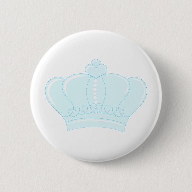 Badge Rond 5 Cm Couronne bleue (Devant)
