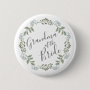 Badge Rond 5 Cm Couronne botanique de verdure sage grand-mère de l