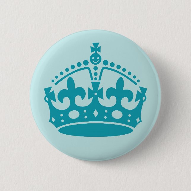 Badge Rond 5 Cm Couronne britannique royale (Devant)