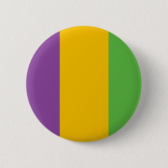 Badge Rond 5 Cm Couronne de drapeau de mardi gras (Devant)