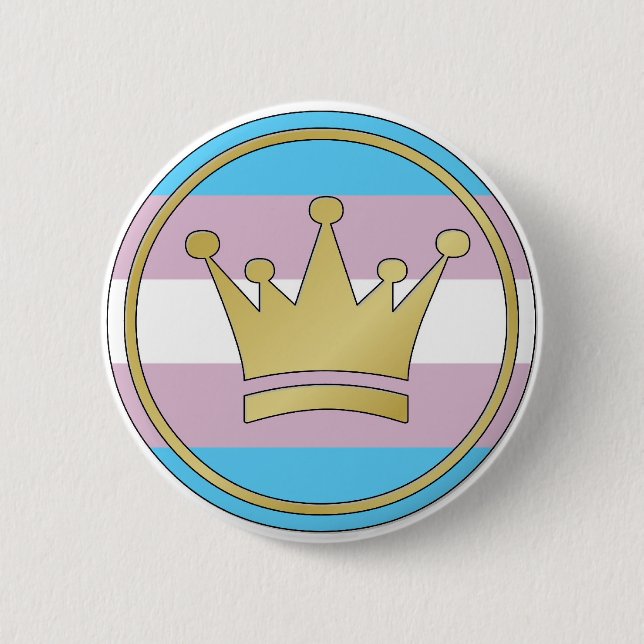 Badge Rond 5 Cm Couronne de fierté de transsexuel (Devant)