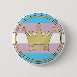 Badge Rond 5 Cm Couronne de fierté de transsexuel