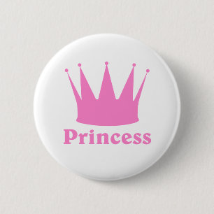 Badge Rond 5 Cm Couronne de la princesse