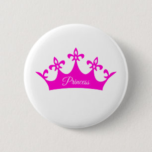 Badge Rond 5 Cm Couronne de la princesse