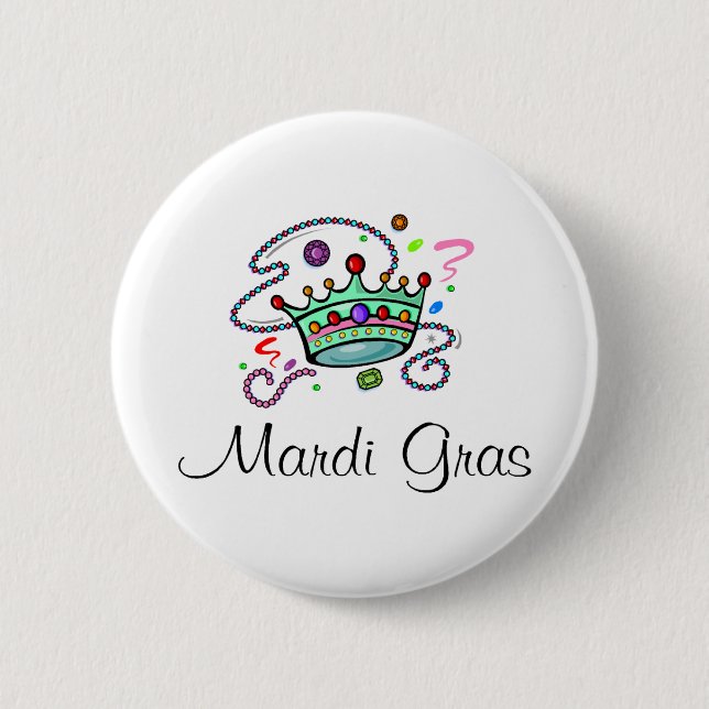 Badge Rond 5 Cm Couronne de mardi gras (Devant)
