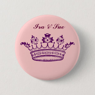 Badge Rond 5 Cm Couronne de pourpre royal