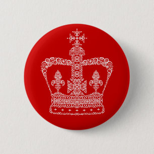 Badge Rond 5 Cm Couronne de roi ou de Reine