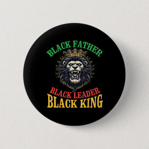 Badge Rond 5 Cm Couronne Lion noir Père noir Black Leader Black Ki