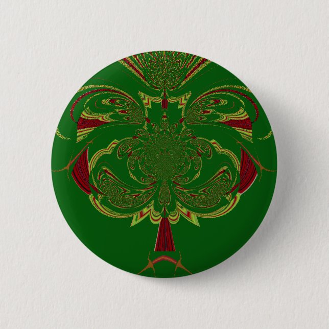 Badge Rond 5 Cm Couronne verte (Devant)