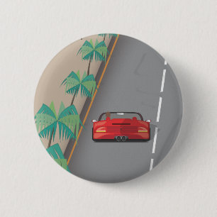 Badge Rond 5 Cm Course d'arcade rétro des années 80