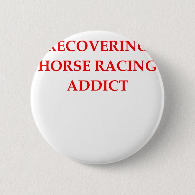 Badge Rond 5 Cm course de chevaux (Devant)