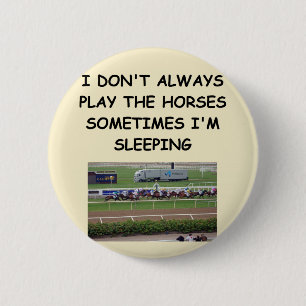 Badge Rond 5 Cm course de chevaux