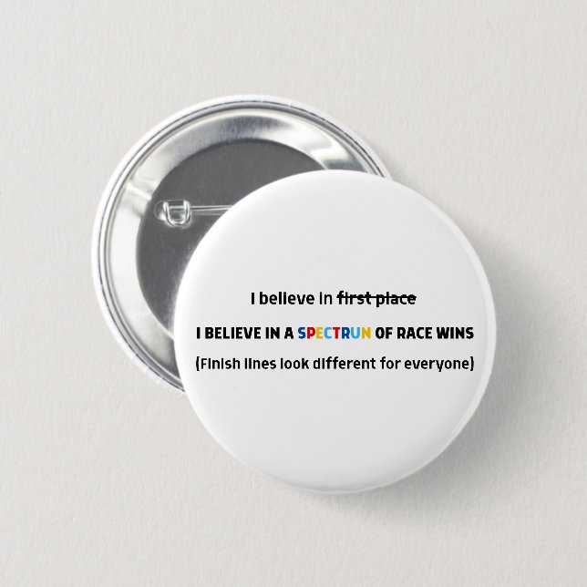 Badge Rond 5 Cm Course de neurodiversité Mois de la sensibilisatio (Devant & derrière)