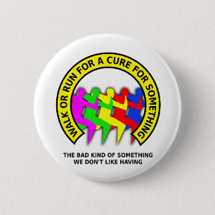 Badge Rond 5 Cm Course de promenade pour l'humour drôle d'insigne