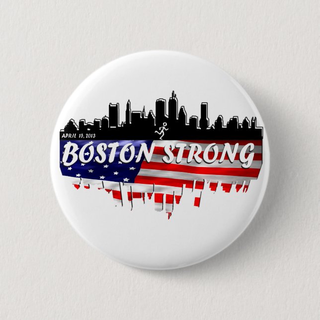 Badge Rond 5 Cm Course forte de Boston (Devant)