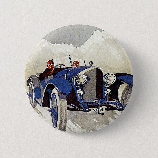 Badge Rond 5 Cm Course routière vintage (Devant)