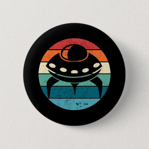 Badge Rond 5 Cm Couset rétro UFO