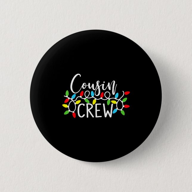 Badge Rond 5 Cm Cousin Crew Christmas Kids Cousins Christmas Crew  (Devant)