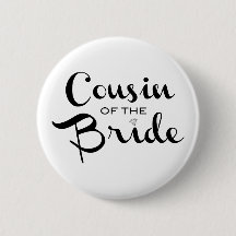 Cousin de Bride Black on White