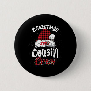 Badge Rond 5 Cm Cousin du Christ Crew Buffalo Red Plaid Pajamas Fa
