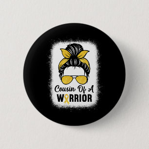 Badge Rond 5 Cm Cousin D'Un Guerrier Sensibilisation Au Cancer De 
