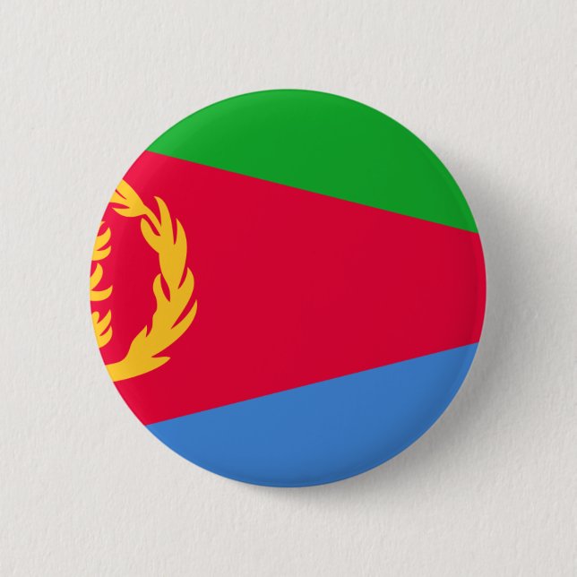 Badge Rond 5 Cm Coût bas ! Drapeau de l'Érythrée (Devant)