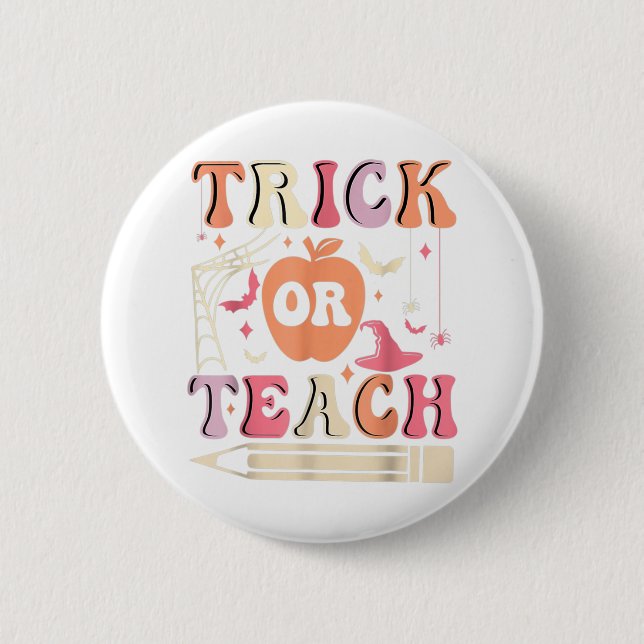 Badge Rond 5 Cm Coût super D'Halloween Pour Un Professeur De Fantô (Devant)