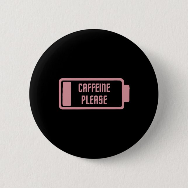 Badge Rond 5 Cm Couverture De Pompe Pour Hommes Caféine S'Il Vous  (Devant)