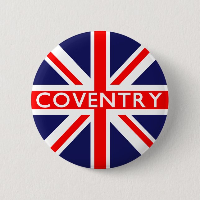 Badge Rond 5 Cm Coventry : Drapeau britannique (Devant)