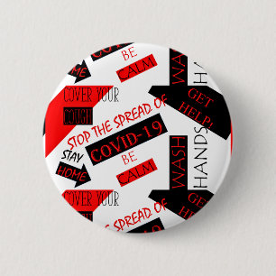 Badge Rond 5 Cm Covid-19