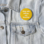 Badge Rond 5 Cm Covid Social Distcing Color Coded Yellow Pin<br><div class="desc">Personnaliser de votre événement pour les invités à porter,  signal par couleur et message</div>