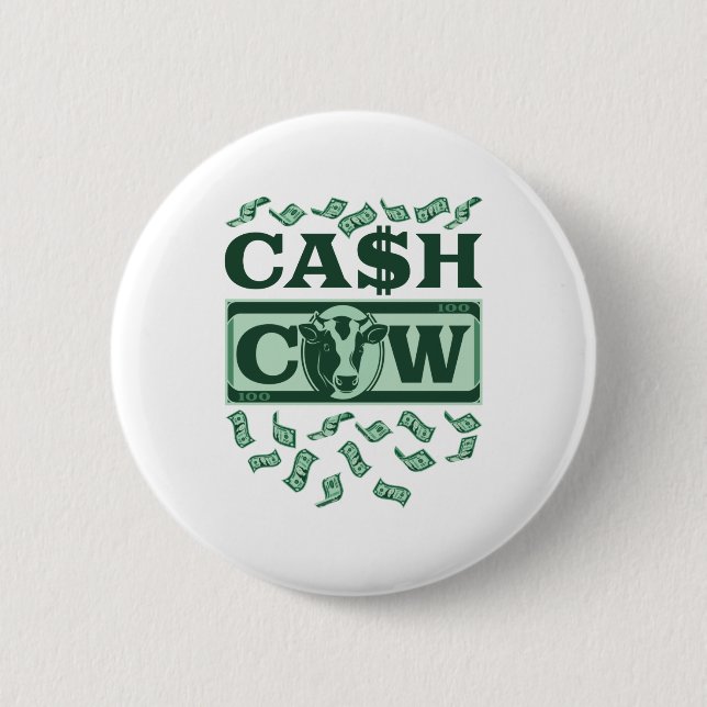Badge Rond 5 Cm Cow (Devant)