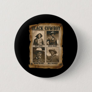 Badge Rond 5 Cm Cow-boy occidental Rodeo Melanine Histoire des Noi