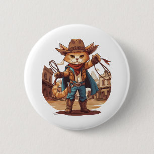 Badge Rond 5 Cm Cowboy