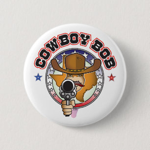 BADGE ROND 5 CM COWBOY BOB