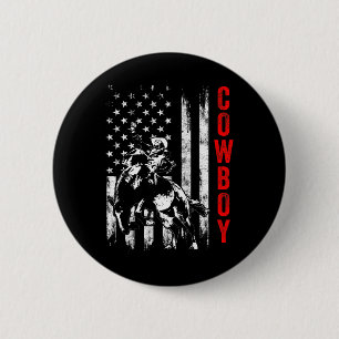 Badge Rond 5 Cm Cowboy Horse Show Horseck Rider 7